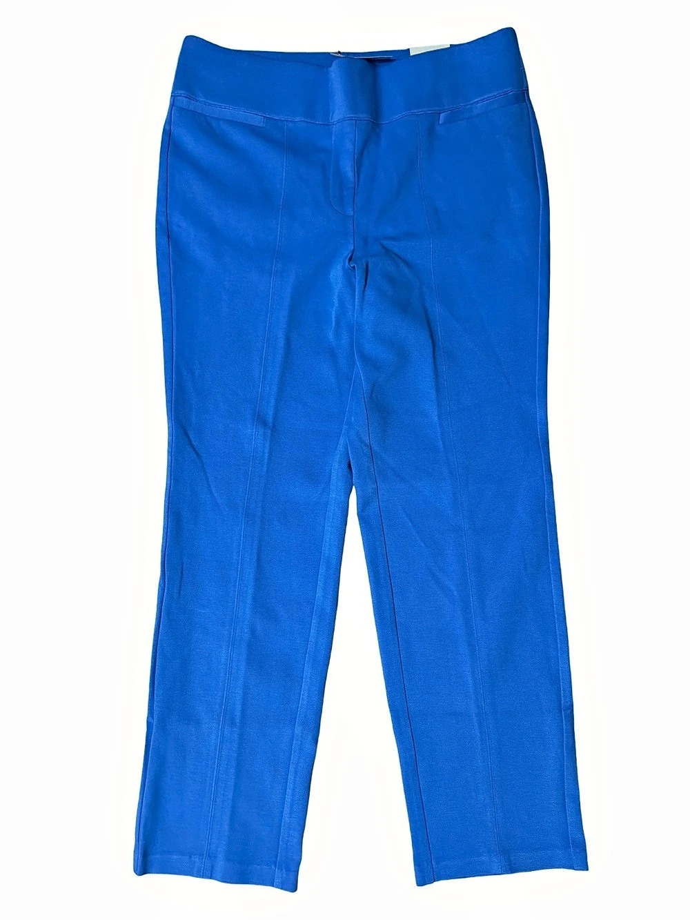 Lane Bryant Ponte Pull-On Straight Leg Pant Blue Size 14